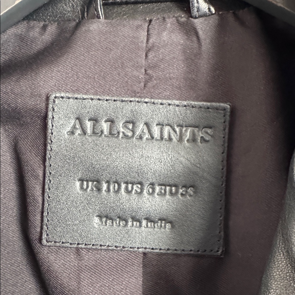 ALLSAINTS. NEW Dalby Slim Fit Leather Biker Jacket - Picture 5 of 13